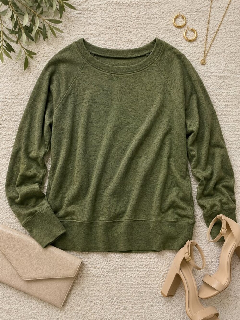 Workshop by Republic Clothing Green Top Women’s Casual Blouse NWT